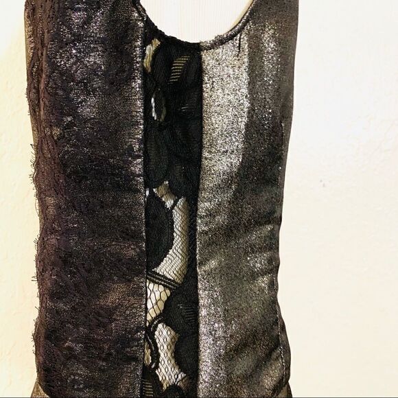 ASTR the Label Gunmetal Grey Metallic Lace Dress - Picture 6 of 8